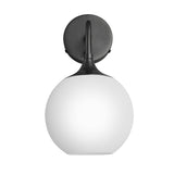 Chelsea Opal Glass Globe Wall Light - 7 Inch - White