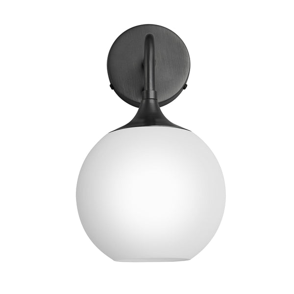 Chelsea Opal Glass Globe Wall Light - 7 Inch - White
