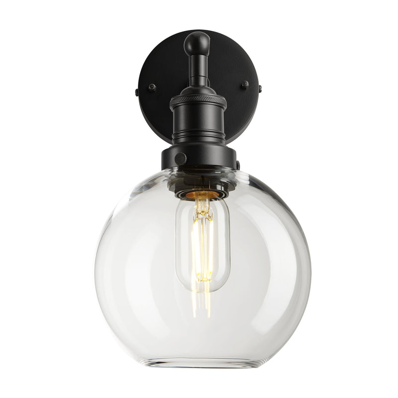 Brooklyn Glass Globe Wall Light - 7 Inch