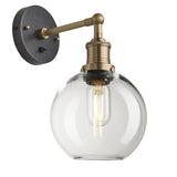 Brooklyn Glass Globe Wall Light - 7 Inch