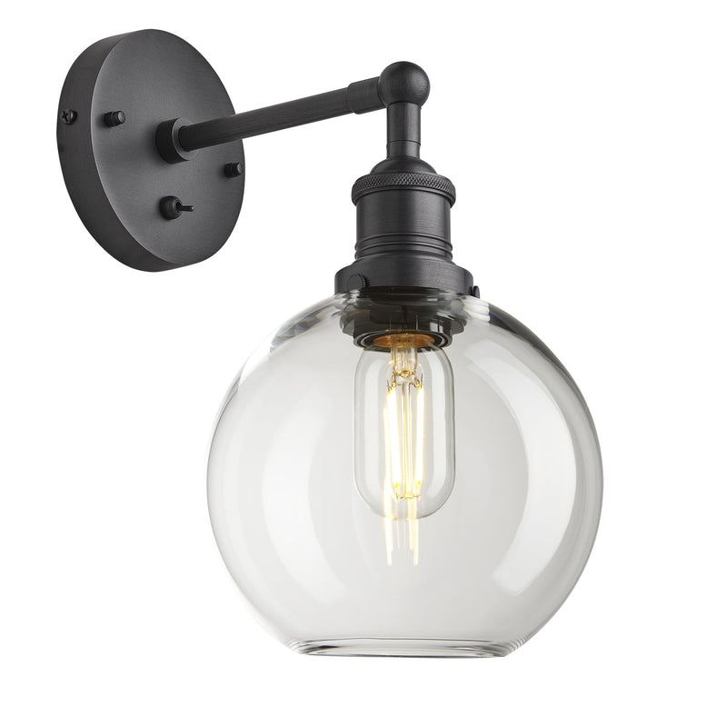 Brooklyn Glass Globe Wall Light - 7 Inch