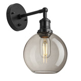 Brooklyn Glass Globe Wall Light - 7 Inch