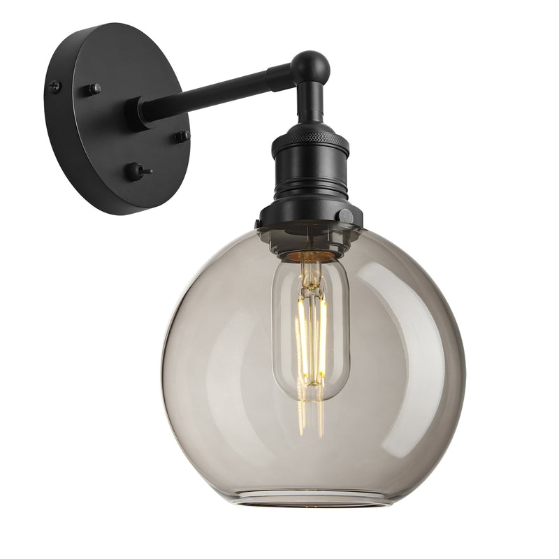 Brooklyn Glass Globe Wall Light - 7 Inch