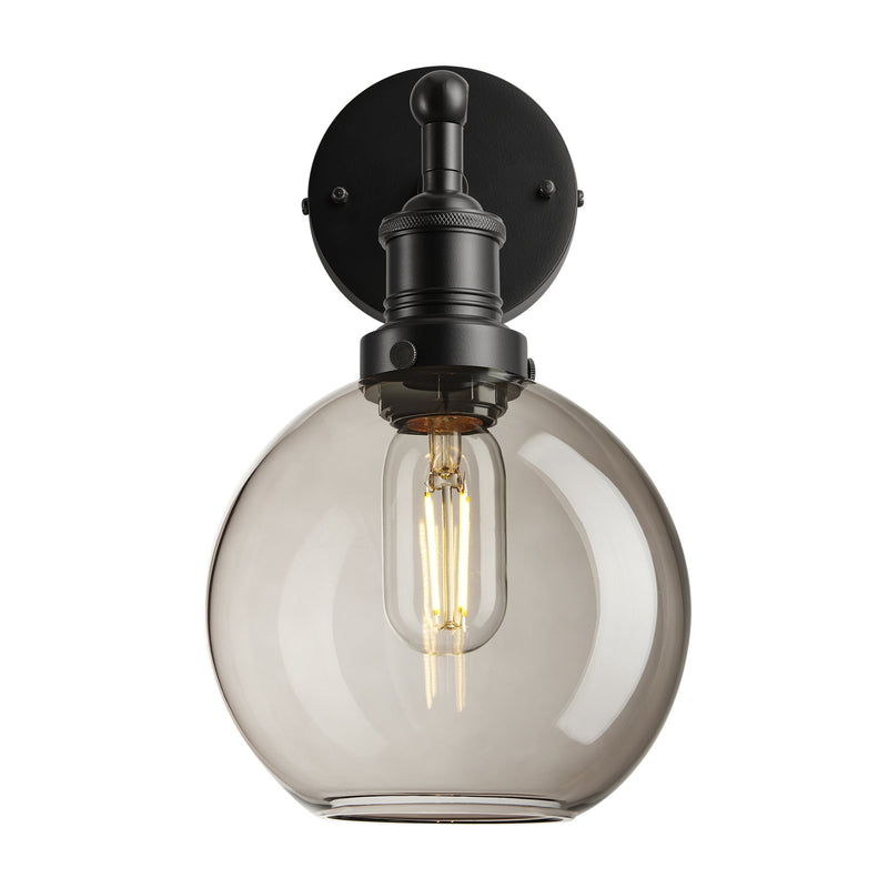 Brooklyn Glass Globe Wall Light - 7 Inch