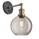 Brooklyn Glass Globe Wall Light - 7 Inch