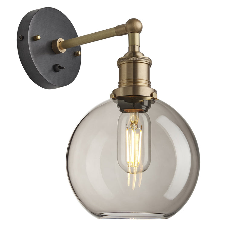 Brooklyn Glass Globe Wall Light - 7 Inch