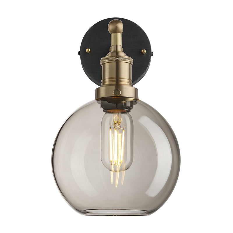 Brooklyn Glass Globe Wall Light - 7 Inch