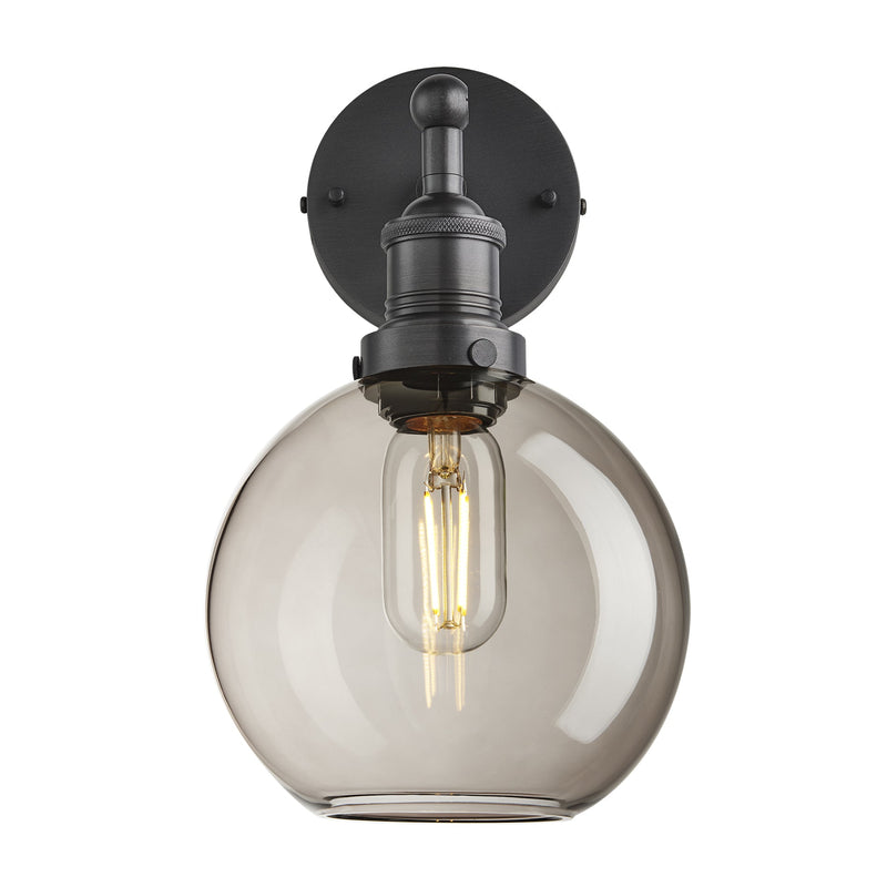 Brooklyn Glass Globe Wall Light - 7 Inch