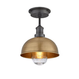 Brooklyn Outdoor & Bathroom Dome Semi Flush Mount - 8 Inch