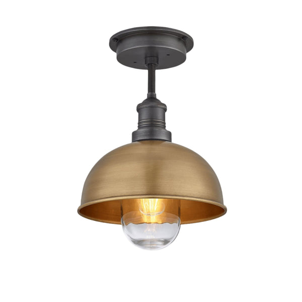 Brooklyn Outdoor & Bathroom Dome Semi Flush Mount - 8 Inch