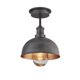 Brooklyn Outdoor & Bathroom Dome Semi Flush Mount - 8 Inch