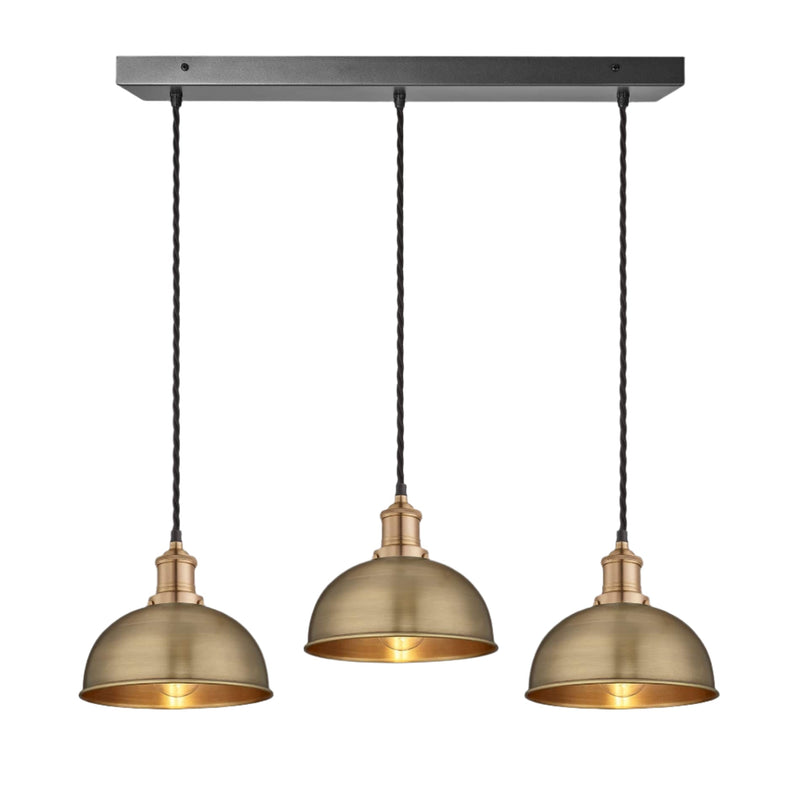 Brooklyn Dome 3 Wire Cluster Lights - 8 inch
