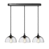 Chelsea Glass Dome 3 Wire Cluster Lights - 8 inch