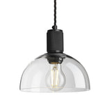 Knurled Glass Dome Pendant Light - 8 Inch