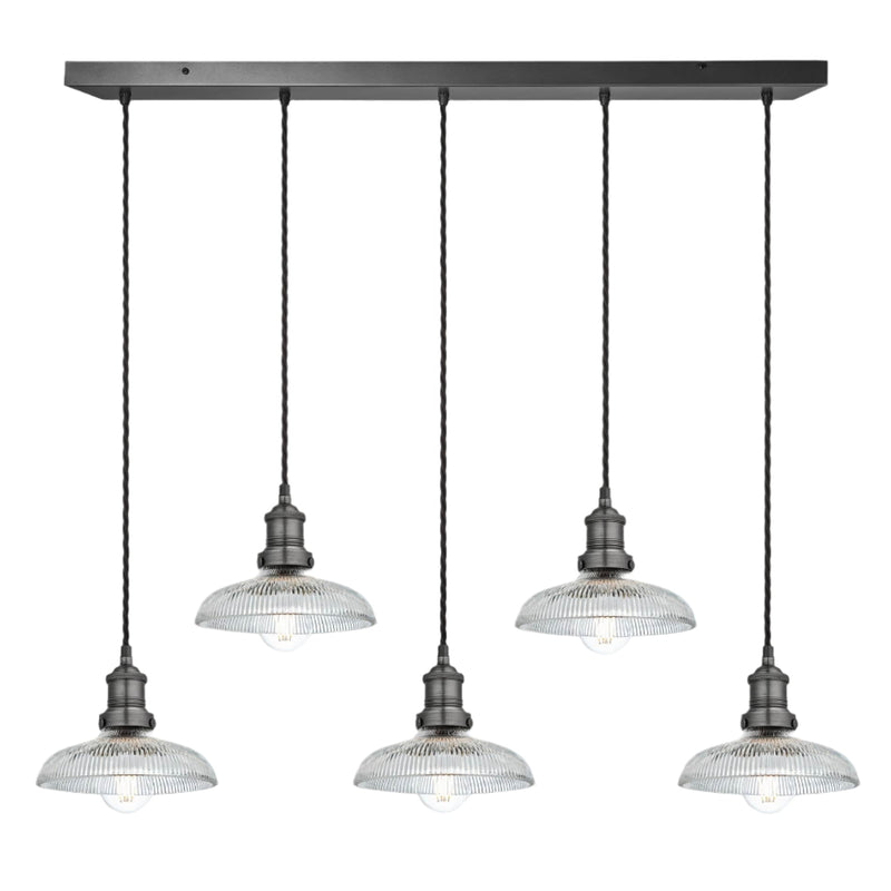Brooklyn Glass Dome Wire Cluster Lights - 8 Inch