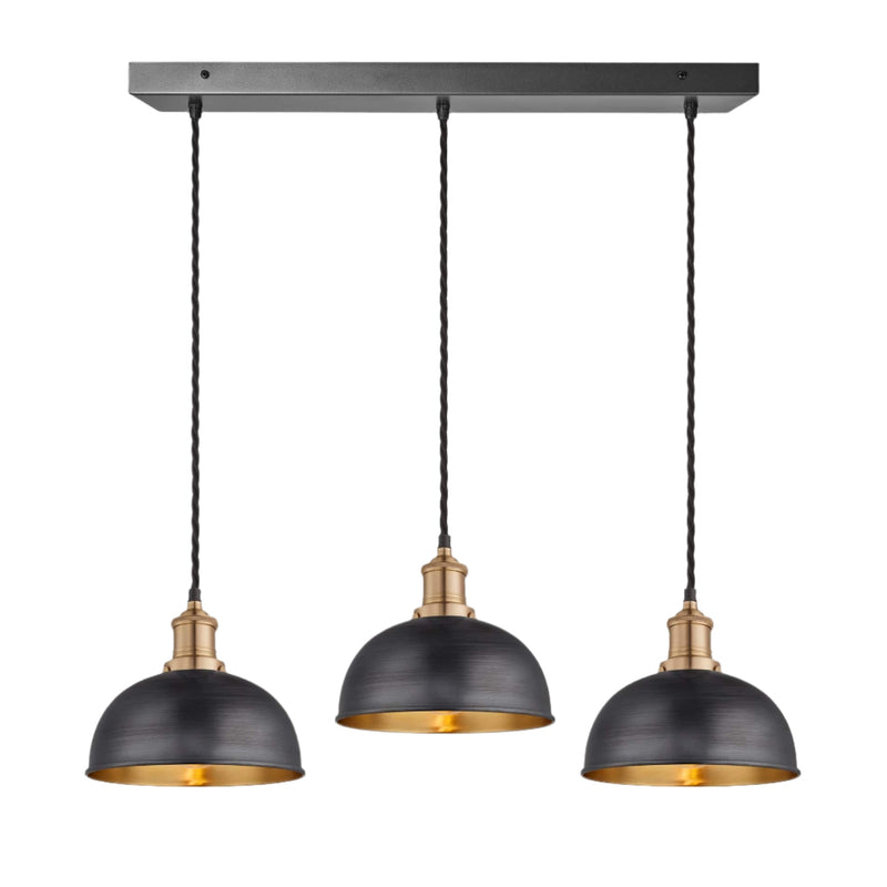 Brooklyn Dome 3 Wire Cluster Lights - 8 inch