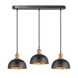 Brooklyn Dome 3 Wire Cluster Lights - 8 inch