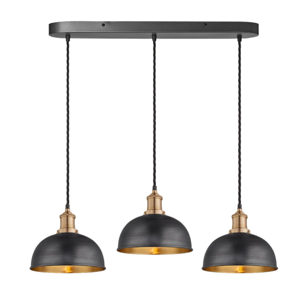 Brooklyn Dome 3 Wire Cluster Lights - 8 inch