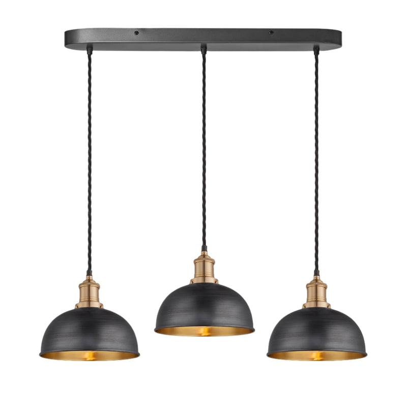 Brooklyn Dome 3 Wire Cluster Lights - 8 inch