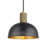 Knurled Dome Pendant Light - 8 Inch