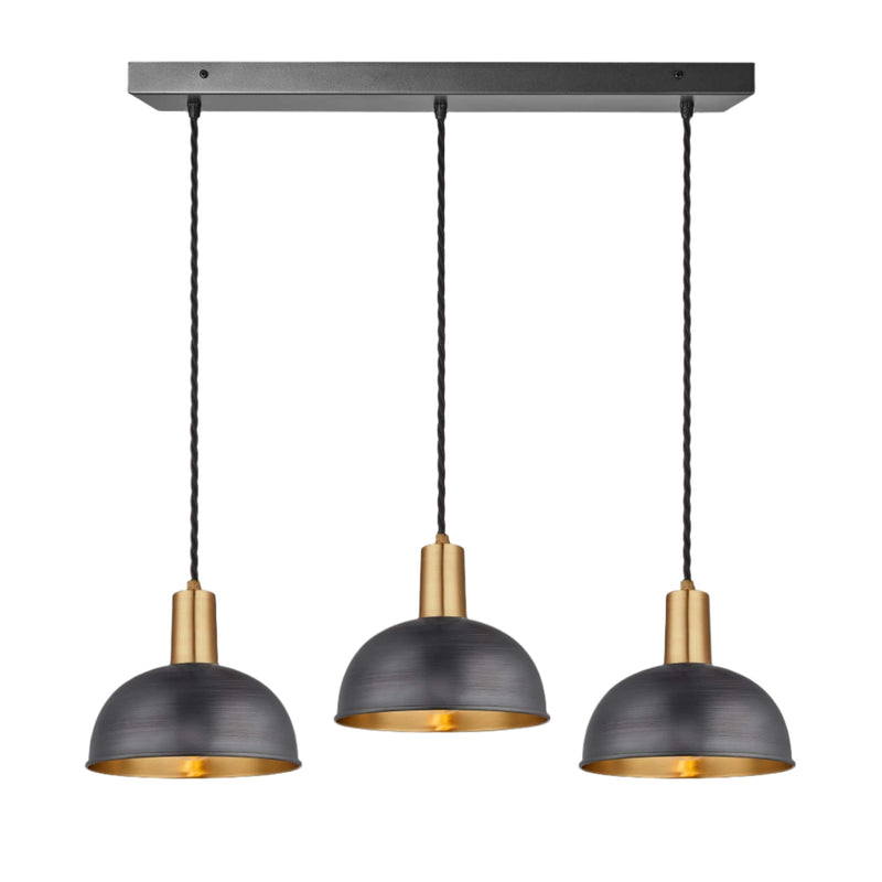 Sleek Dome 3 Wire Cluster Lights - 8 inch