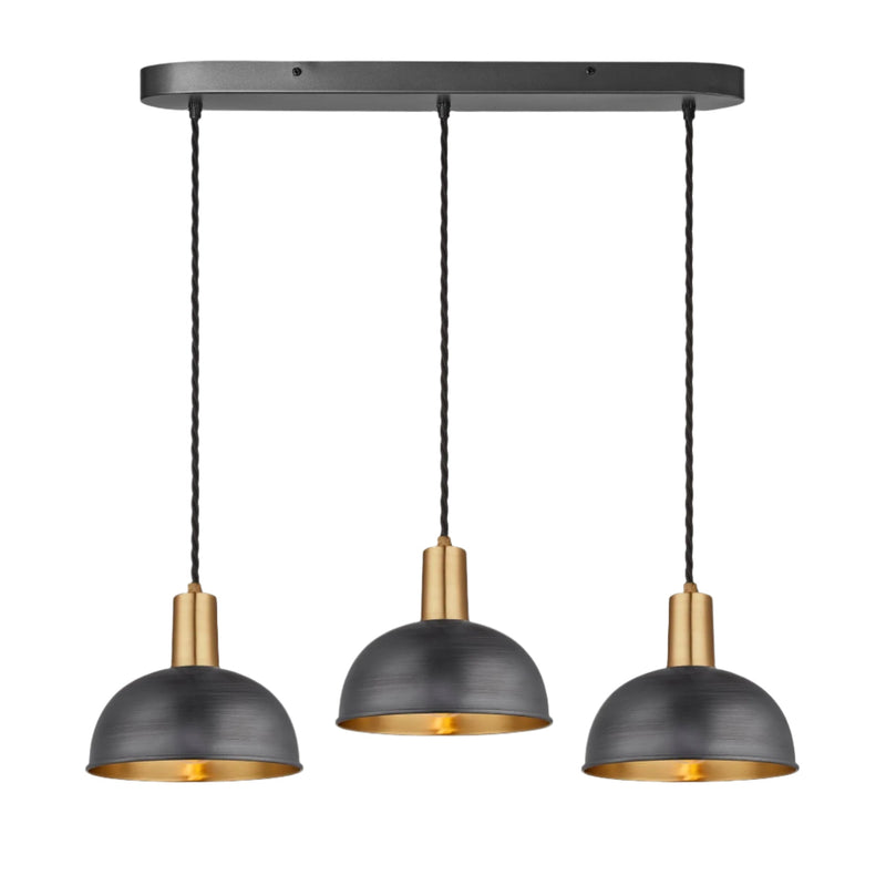 Sleek Dome 3 Wire Cluster Lights - 8 inch