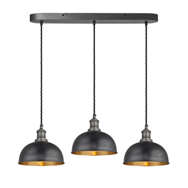 Brooklyn Dome 3 Wire Cluster Lights - 8 inch