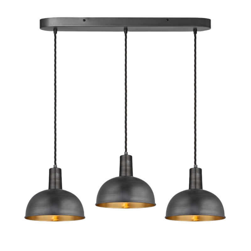 Sleek Dome 3 Wire Cluster Lights - 8 inch