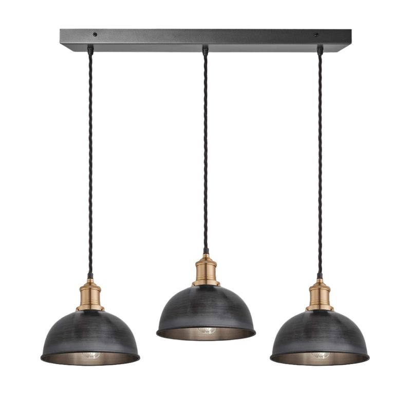Brooklyn Dome 3 Wire Cluster Lights - 8 inch