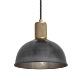 Knurled Dome Pendant Light - 8 Inch