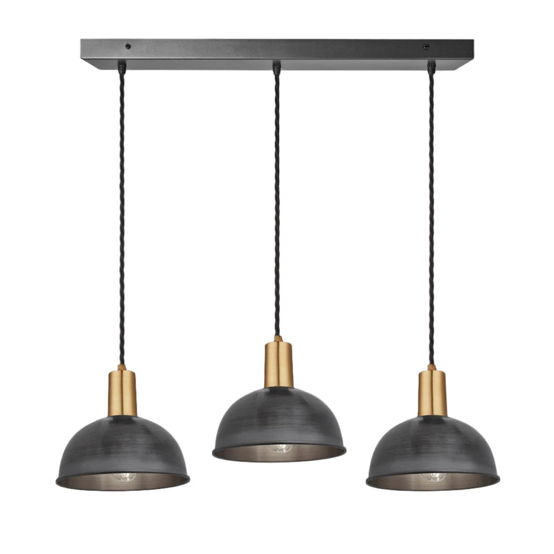 Sleek Dome 3 Wire Cluster Lights - 8 inch