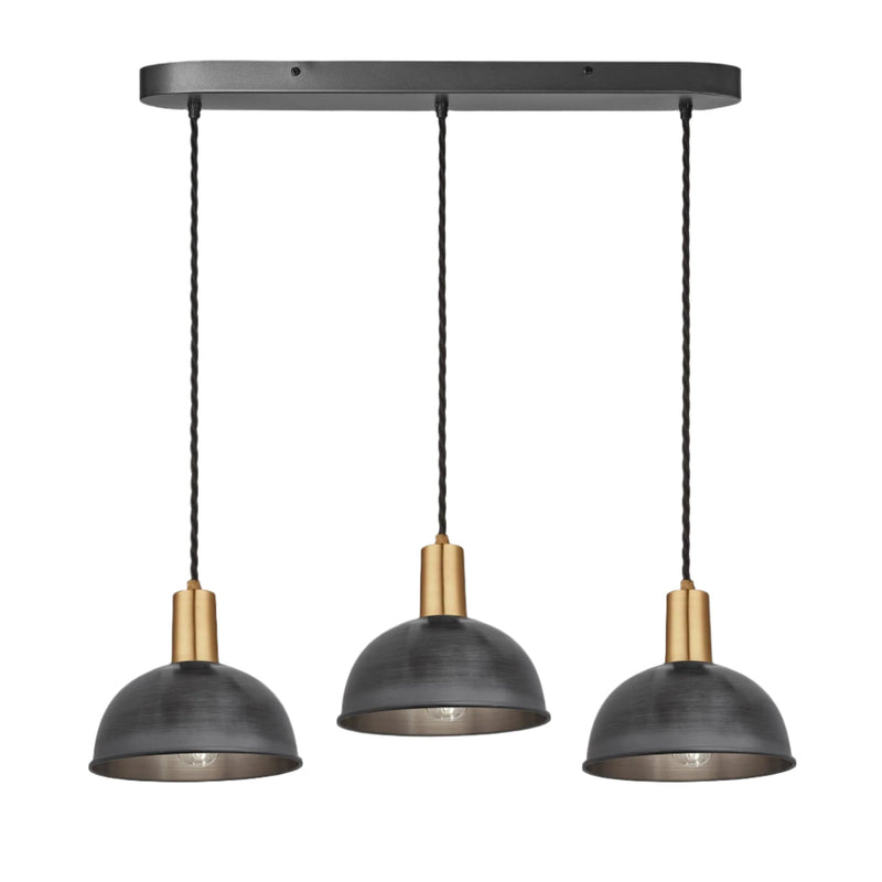 Sleek Dome 3 Wire Cluster Lights - 8 inch