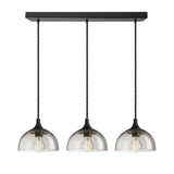 Chelsea Glass Dome 3 Wire Cluster Lights - 8 inch