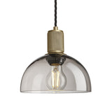 Knurled Glass Dome Pendant Light - 8 Inch