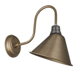 Swan Neck Cone Wall Light - 8 Inch
