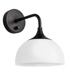 Chelsea Opal Glass Dome Wall Light - 8 Inch