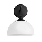 Chelsea Opal Glass Dome Wall Light - 8 Inch