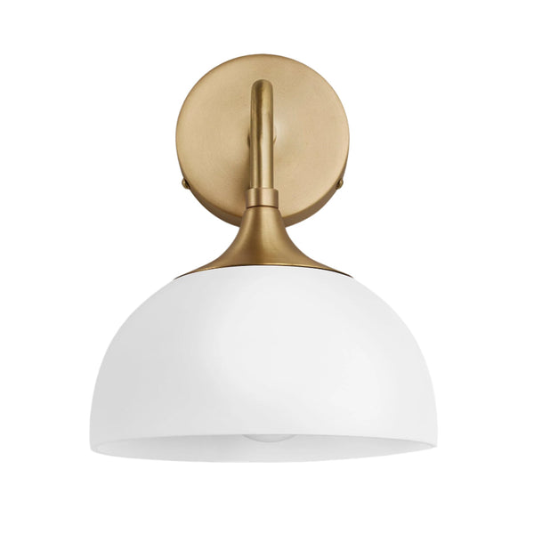 Chelsea Opal Glass Dome Wall Light - 8 Inch