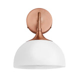 Chelsea Opal Glass Dome Wall Light - 8 Inch