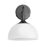 Chelsea Opal Glass Dome Wall Light - 8 Inch
