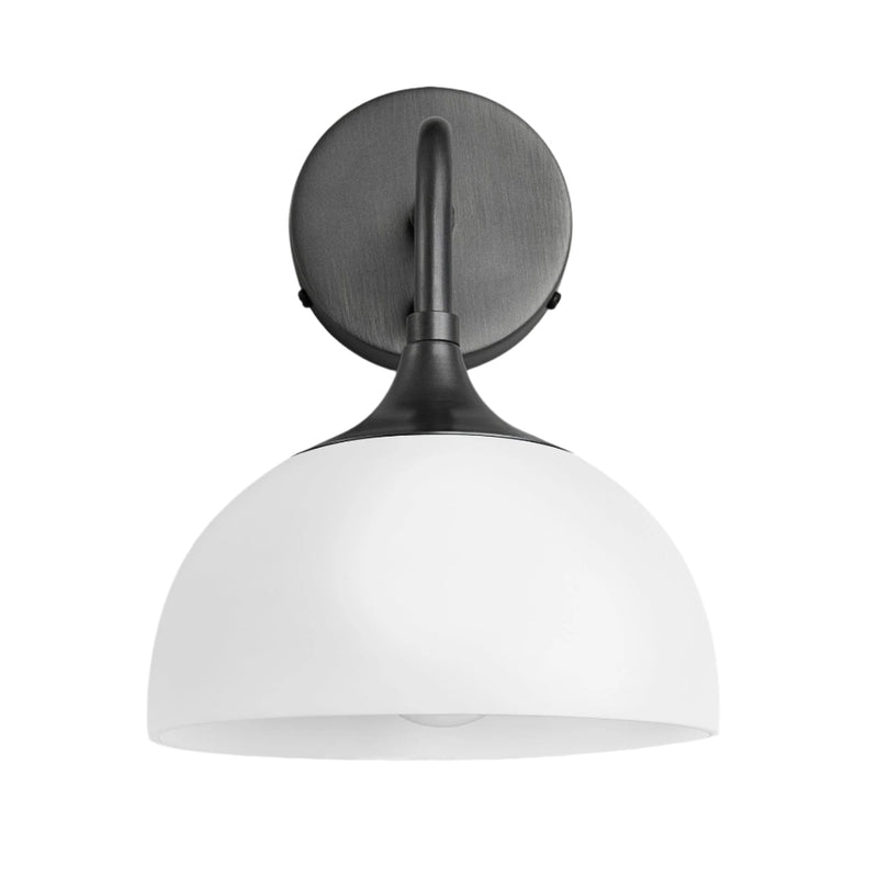 Chelsea Opal Glass Dome Wall Light - 8 Inch