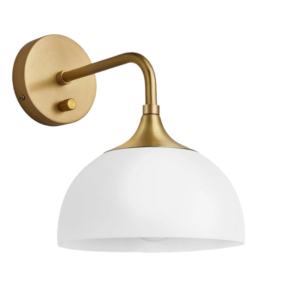 Chelsea Opal Glass Dome Wall Light - 8 Inch