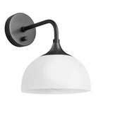 Chelsea Opal Glass Dome Wall Light - 8 Inch