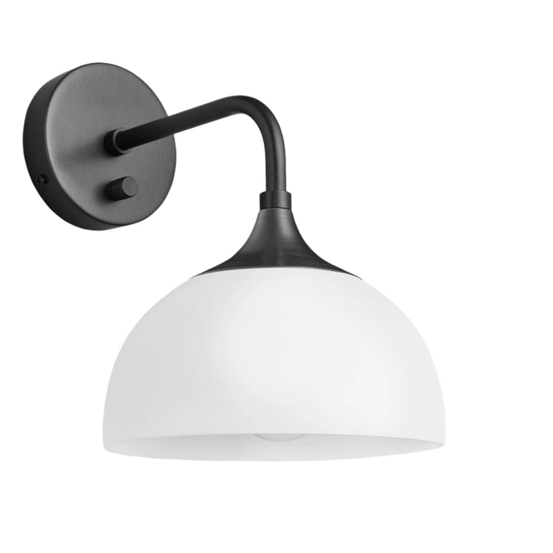 Chelsea Opal Glass Dome Wall Light - 8 Inch