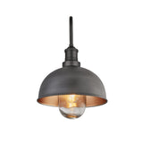 Swan Neck Outdoor & Bathroom Dome Wall Light - 8 Inch