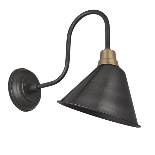 Swan Neck Cone Wall Light - 8 Inch