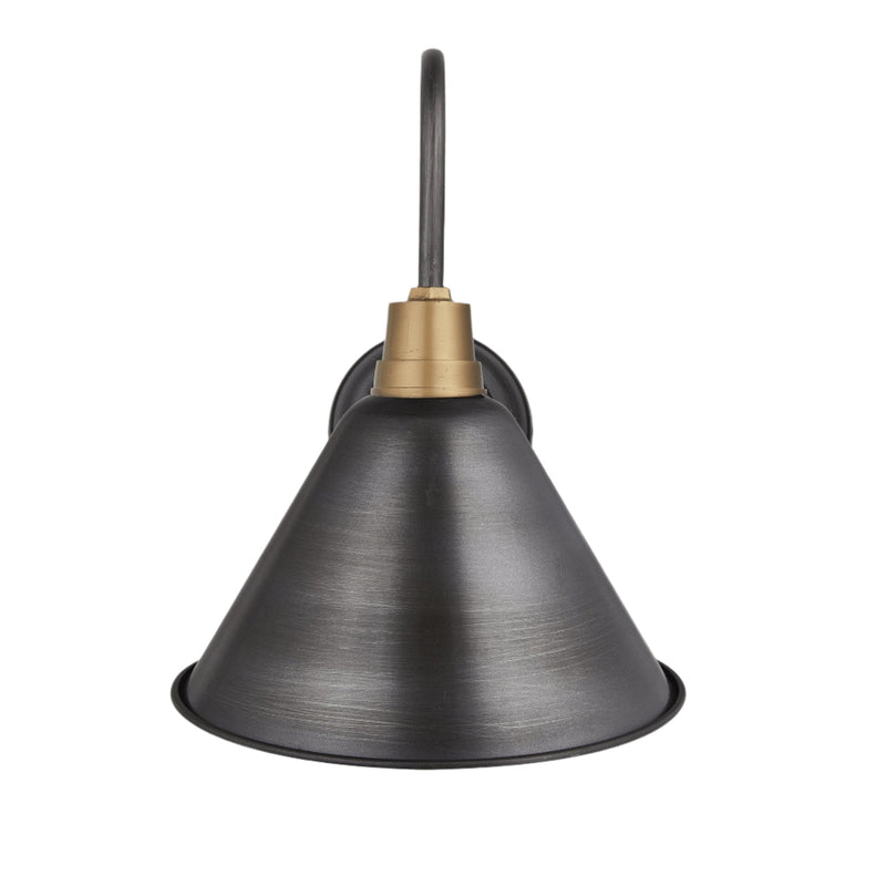 Swan Neck Cone Wall Light - 8 Inch