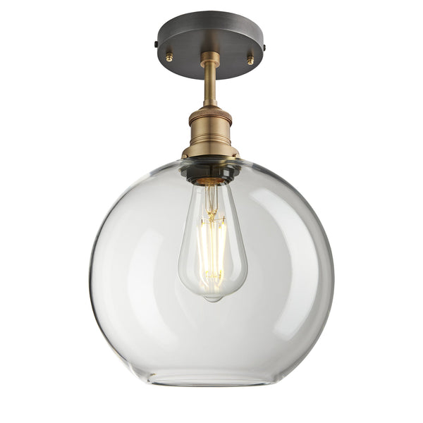 Brooklyn Glass Globe Flush Mount - 9 Inch