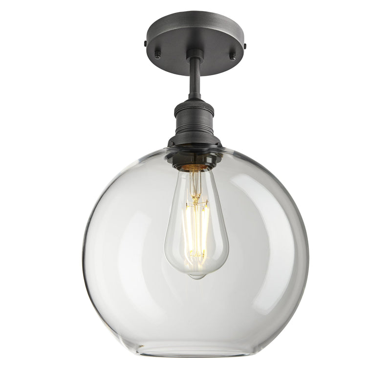 Brooklyn Glass Globe Flush Mount - 9 Inch