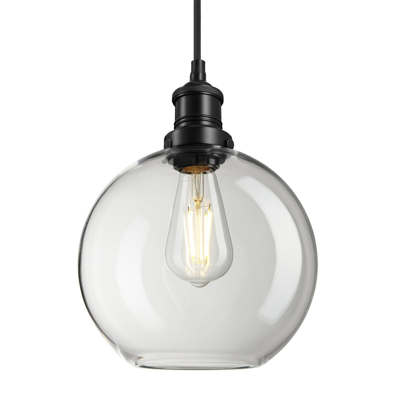 Brooklyn Glass Globe Pendant - 9 Inch